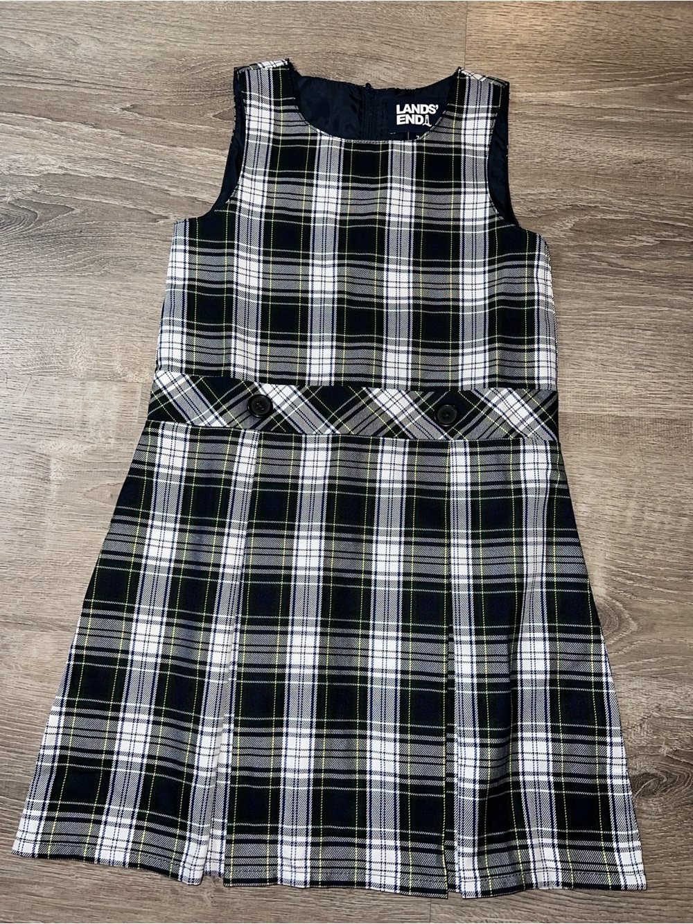 Lands' End Girls' Plaid School Uniform Dress
